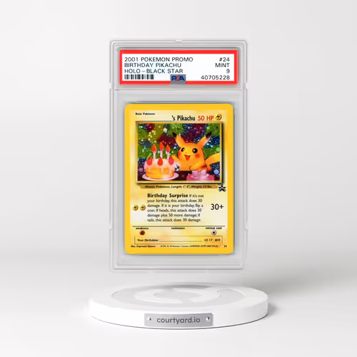 2000 Pokémon Promo Black Star #24 Birthday Pikachu - Holo (PSA 9 MINT)
