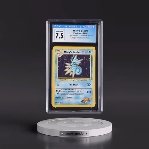 2000 Gym Heroes #9/132 Misty's Seadra - League Prerelease Promo (Holo) (CGC 7.5 NM+)
