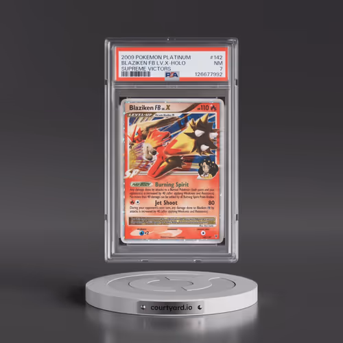 2009 Pokémon Platinum Supreme Victors #142 Blaziken FB LV.X - Holo (PSA 7 NM)