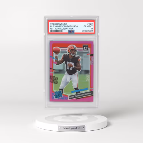 2023 Panini Donruss #322 Dorian Thompson-Robinson - Optic Preview-Pink (PSA 10 GEM MINT)
