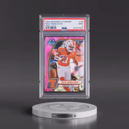 2024 Bowman University Chrome #139 Nico Iamaleava - Pink Lava (PSA 9 MINT)