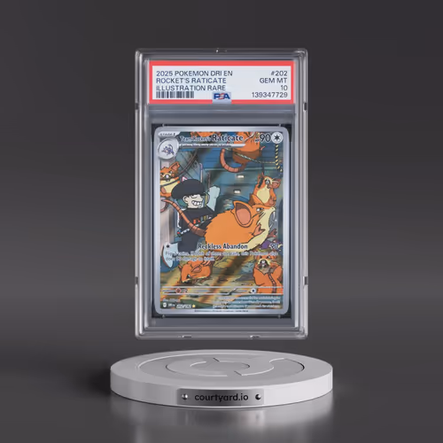 2025 Pokémon Dri EN-Destined Rivals #202 Team Rocket's Raticate - Illustration Rare (PSA 10 GEM MINT