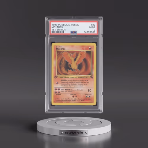1999 Pokémon Fossil #27 Moltres - 1st Edition (PSA 9 MINT)