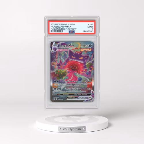 2021 Pokémon Sword & Shield Fusion Strike #271 Gengar Vmax - Full Art Secret (PSA 9 MINT)