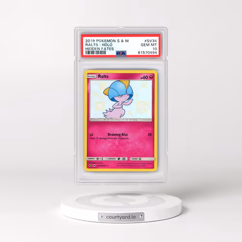 2019 Pokémon Sun & Moon Hidden Fates #SV34 Ralts - Holo (PSA 10 GEM MINT)