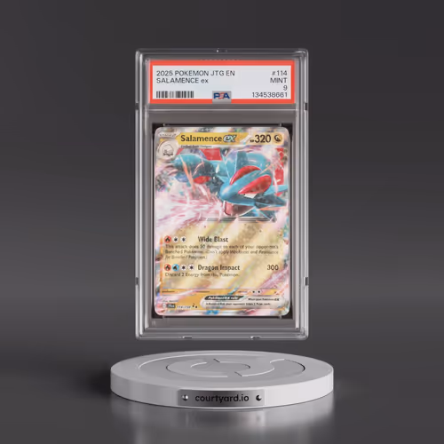 2025 Pokémon Jtg EN-Journey Together #114 Salamence EX - Holo (PSA 9 MINT)