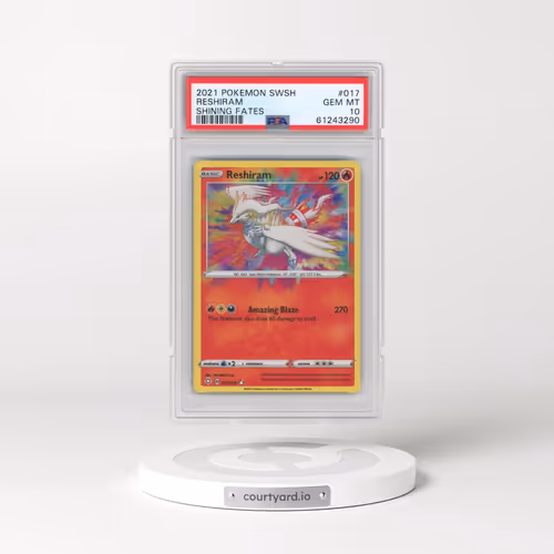 2021 Pokémon Sword & Shield Shining Fates #017 Reshiram (PSA 10 GEM MINT)