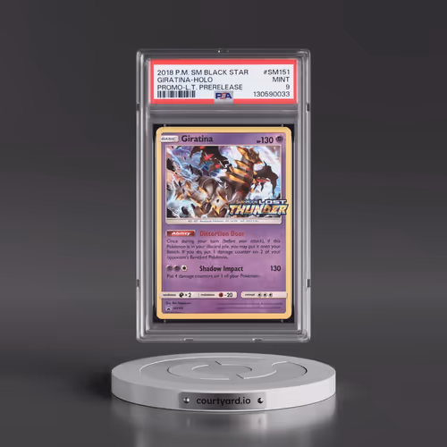 2018 Pokémon SM Black Star Promo #SM151 Giratina - Holo Lost Thunder Prerelease (PSA 9 MINT)