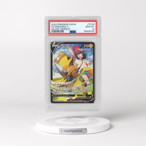 2022 Pokémon Sword & Shield Silver Tempest #TG16 Zeraora V - Holo Full Art (PSA 10 GEM MINT)