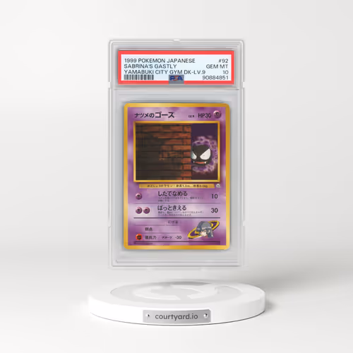 1999 Pokémon Yamabuki City Gym Deck #92 Sabrina's Gastly - LV.9 (PSA 10 GEM MINT)