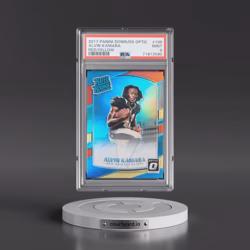 2017 Panini Donruss Optic #199 Alvin Kamara - Red/Yellow (PSA 9 MINT)