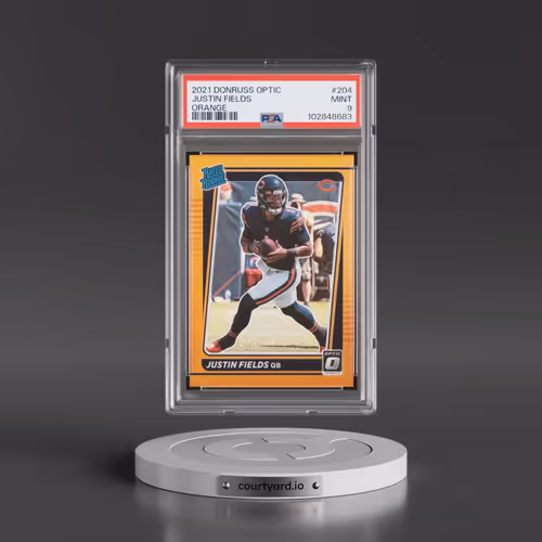 2021 Panini Donruss Optic #204 Justin Fields - Orange (PSA 9 MINT)