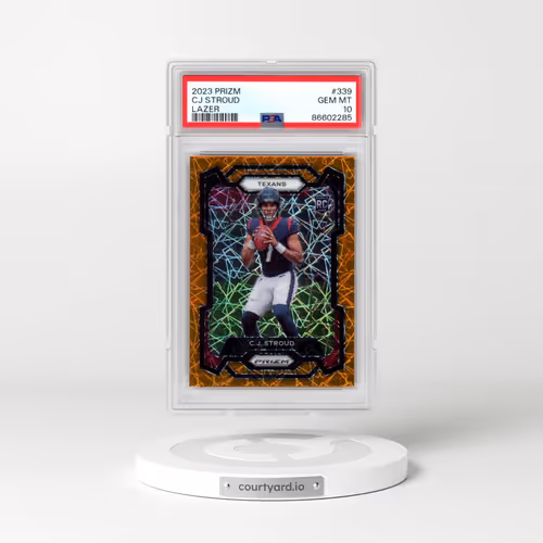 2023 Panini Prizm #339 CJ Stroud - Lazer Prizm (PSA 10 GEM MINT)