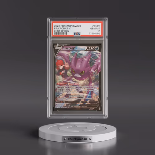 2022 Pokémon Sword & Shield Lost Origin #TG20 Crobat V - Holo Full Art (PSA 10 GEM MINT)
