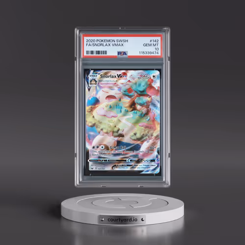2020 Pokémon Sword & Shield #142 Snorlax Vmax - Full Art (PSA 10 GEM MINT)