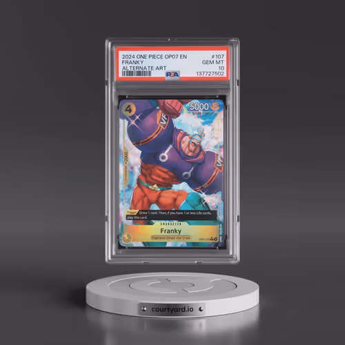 2024 One Piece OP07-500 Years in the Future #107 Franky - Alternate Art (PSA 10 GEM MINT)