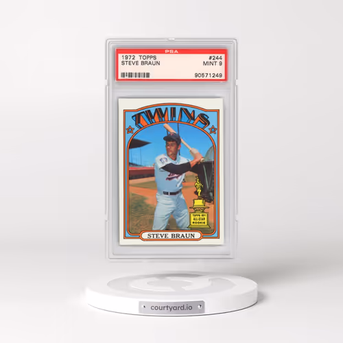 1972 Topps #244 Steve Braun (PSA 9 MINT)
