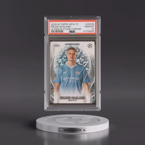 2023-24 Topps UEFA Club Competitions Ultimate Stage Chrome #USC32 Erling Haaland (PSA 10 GEM MINT)