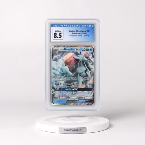 2017 Pokémon Sun & Moon Guardians Rising #22 Alolan Ninetales GX - Holo (CGC 8.5 NM-MT+)