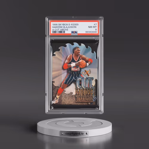 1996 Skybox E-X2000 A Cut Above #7 Hakeem Olajuwon (PSA 8 NM-MT)