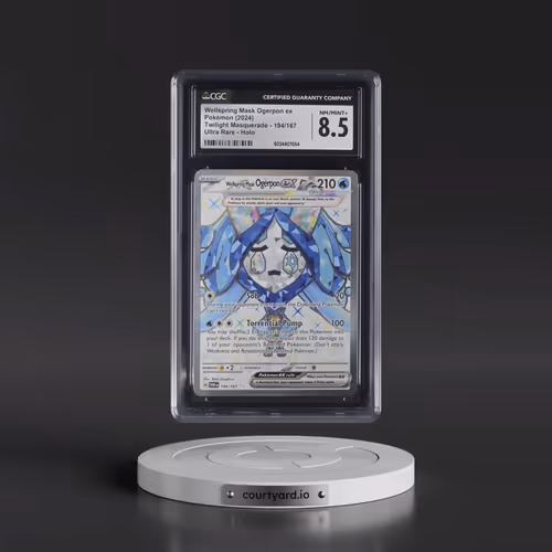 2024 Twilight Masquerade - TWM EN #194/167 Wellspring Mask Ogerpon ex - Ultra Rare Holo (CGC 8.5 NM-