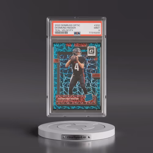 2022 Panini Donruss Optic #202 Desmond Ridder - Teal Velocity (PSA 9 MINT)