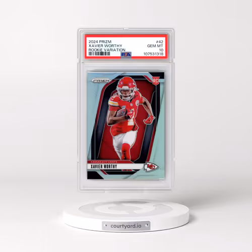 2024 Panini Prizm Rookie Variation #42 Xavier Worthy (PSA 10 GEM MINT)
