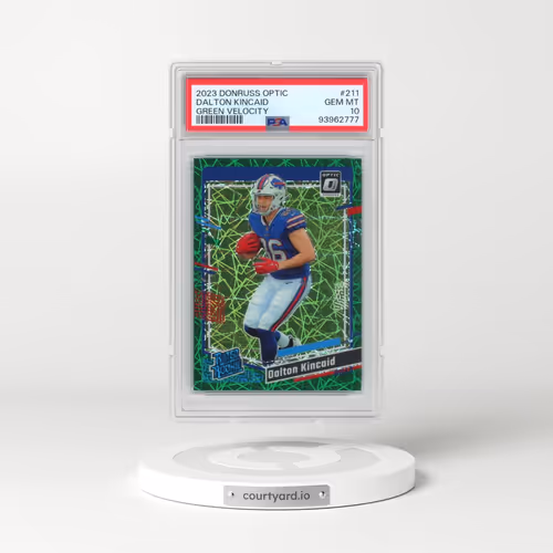 2023 Panini Donruss Optic #211 Dalton Kincaid - Green Velocity (PSA 10 GEM MINT)
