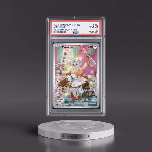 2024 Pokémon Tef EN-Temporal Forces #182 Minccino - Illustration Rare (PSA 10 GEM MINT)