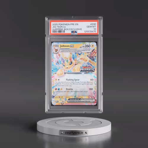2025 Pokémon Pre EN-Prismatic Evolutions #030 Jolteon EX - Holo Surprise Box Exclusive (PSA 10 GEM M