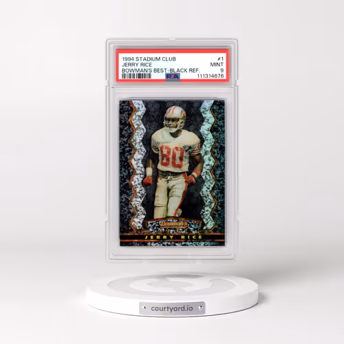 1994 Stadium Club Bowman's Best #1 Jerry Rice - Black Refractor (PSA 9 MINT)