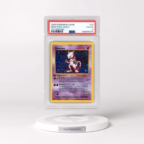 1999 Pokémon Game #10 Mewtwo - 1st Edition Holo (PSA 4 VG-EX)