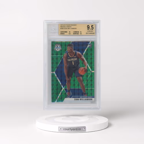 2019 Panini Mosaic #209 Zion Williamson - Green Mosaic (BGS 9.5 GEM MINT)