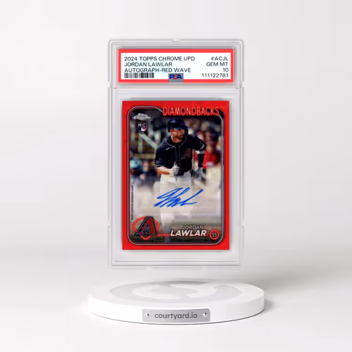 2024 Topps Chrome Update Chrome Baseball Update Series Autographs #ACJL Jordan Lawlar - Red Wave (PS