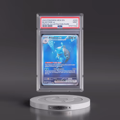 2023 Pokémon Mew EN-151 #200 Blastoise EX - Holo Special Illustration Rare (PSA 9 MINT)