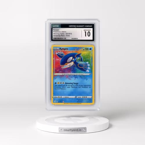 2021 Shining Fates #021/072 Kyogre - Amazing Rare (CGC 10 GEM MINT)