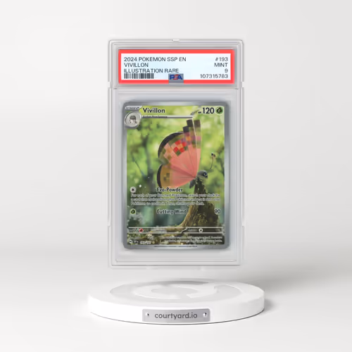 2024 Pokémon Ssp EN-Surging Sparks #193 Vivillon - Illustration Rare (PSA 9 MINT)