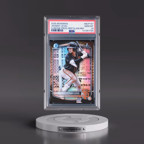 2025 Bowman Chrome Prospects #BCP147 Jhonny Level - Reptilian Refractor (PSA 10 GEM MINT)