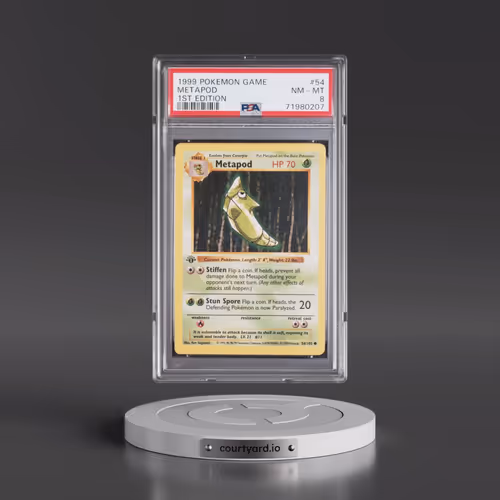 1999 Pokémon Game #54 Metapod - 1st Edition (PSA 8 NM-MT)