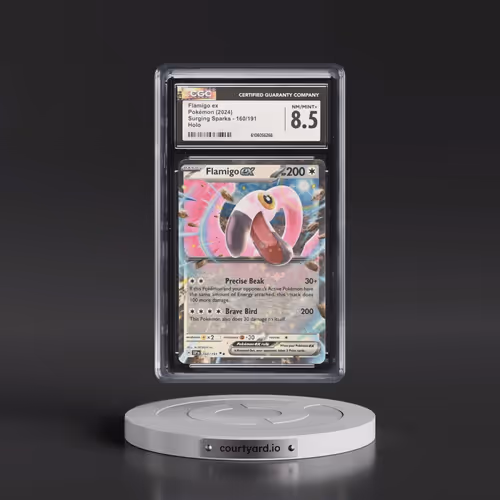 2024 Surging Sparks - SSP EN #160/191 Flamigo ex - Holo (CGC 8.5 NM-MT+)