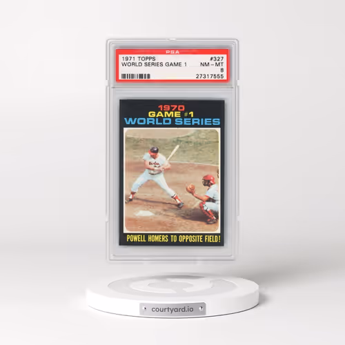 1971 Topps #327 World Series Game 1 (PSA 8 NM-MT)