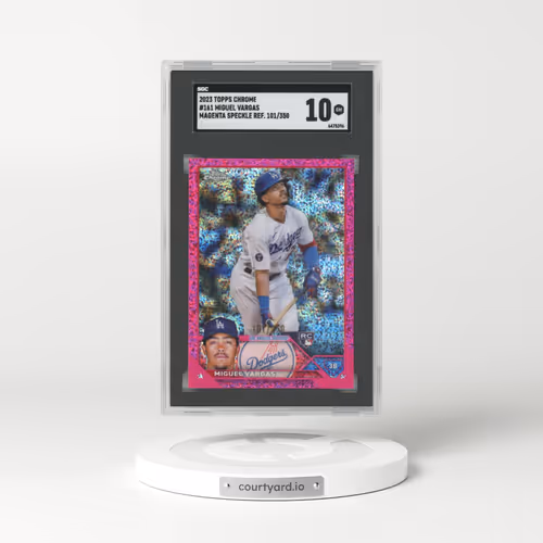 2023 Topps Chrome #161 Miguel Vargas - Magenta Speckle Refractor (SGC 10 GEM MINT)