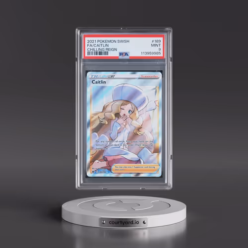 2021 Pokémon Sword & Shield Chilling Reign #189 Caitlin - Full Art (PSA 9 MINT)