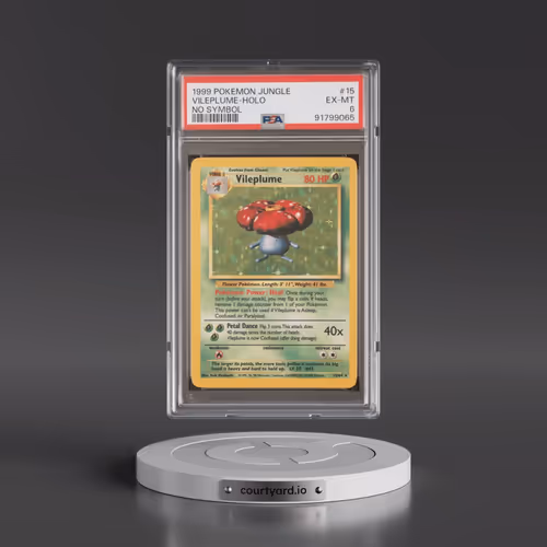 1999 Pokémon Jungle #15 Vileplume - Holo No Symbol (PSA 6 EX-MT)