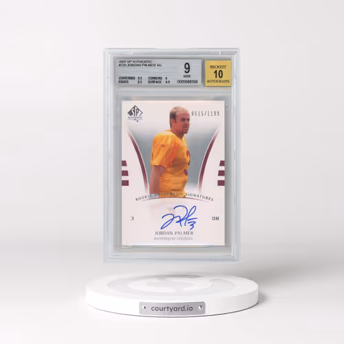 2007 SP Authentic #225 Jordan Palmer AU RC (BGS 9 MINT)