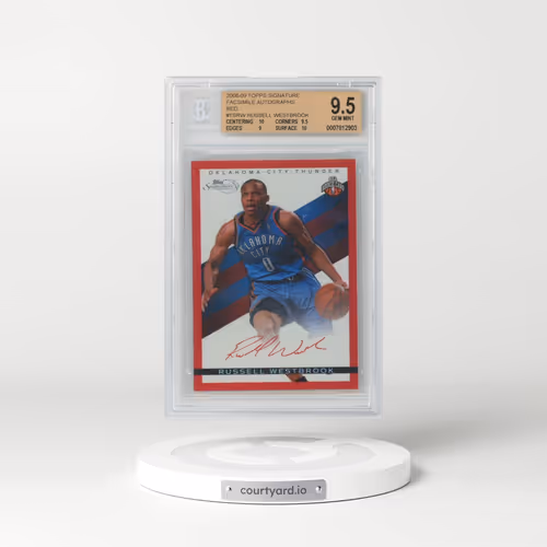 2008 Topps Signature Facsimile Red #TSRW Russell Westbrook (BGS 9.5 GEM MINT)