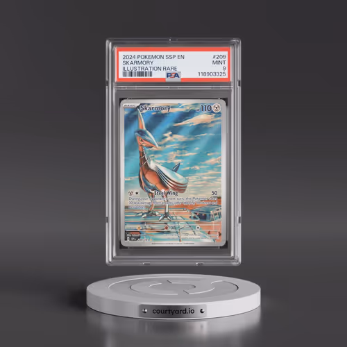 2024 Pokémon Ssp EN-Surging Sparks #209 Skarmory - Illustration Rare (PSA 9 MINT)