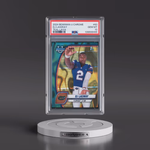 2024 Bowman University Chrome #63 DJ Lagway - Teal Lava (PSA 10 GEM MINT)
