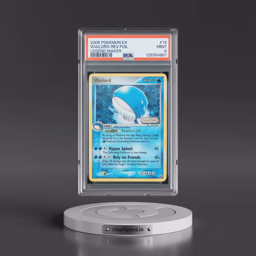 2006 Pokémon EX Legend Maker #14 Wailord - Reverse Foil (PSA 9 MINT)
