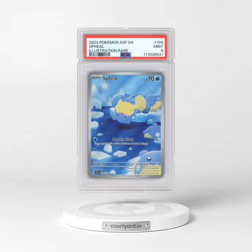 2024 Pokémon Ssp EN-Surging Sparks #199 Spheal - Illustration Rare (PSA 9 MINT)